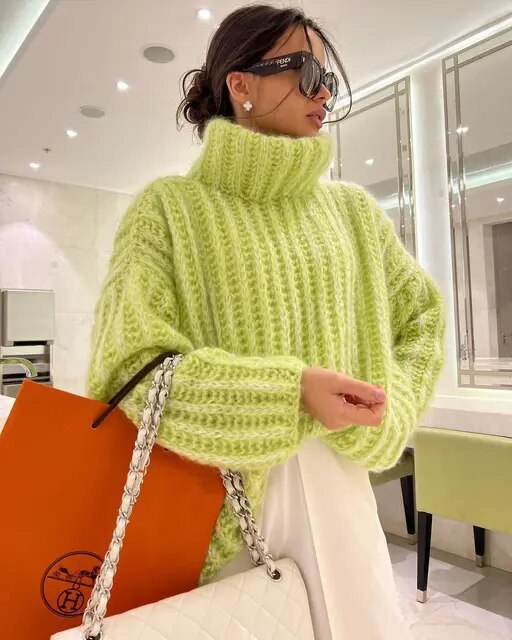 Freya | Chunky Knit Turtleneck Jumper for Women