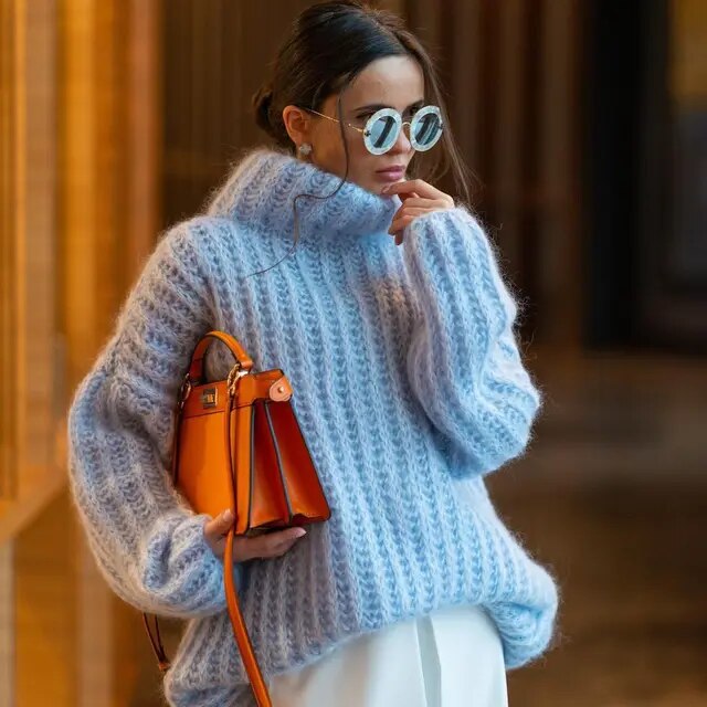 Freya | Chunky Knit Turtleneck Jumper for Women
